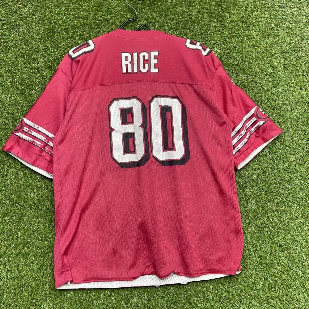 San Francisco 49ers Jersey Youth XL NFL Football Rice 80 Reebok Throwback